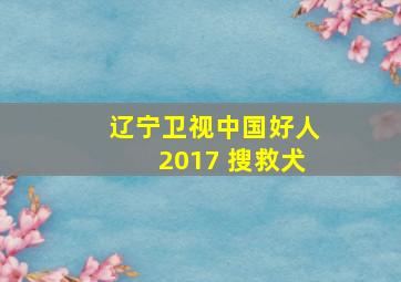 辽宁卫视中国好人2017 搜救犬